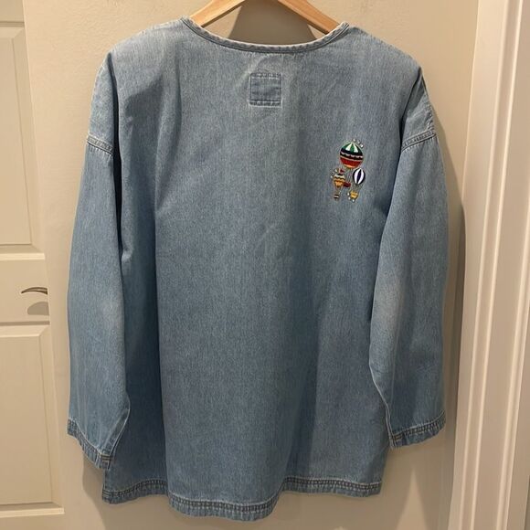 Fits 2-A”T” Boca Raton denim blouse with hot air balloon’s size medium - Picture 3 of 11